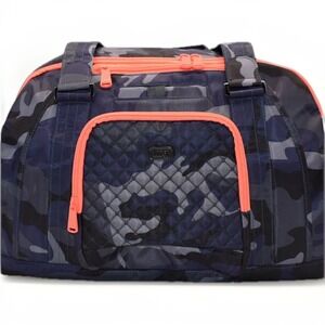 NWT Lug Propeller Duffle Navy Orange Camo Carey On Gym Bag RFID Protection